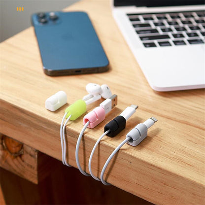 Cable Holder Silicone USB  Cable Organizer Tidy Management Clips Cable Protector