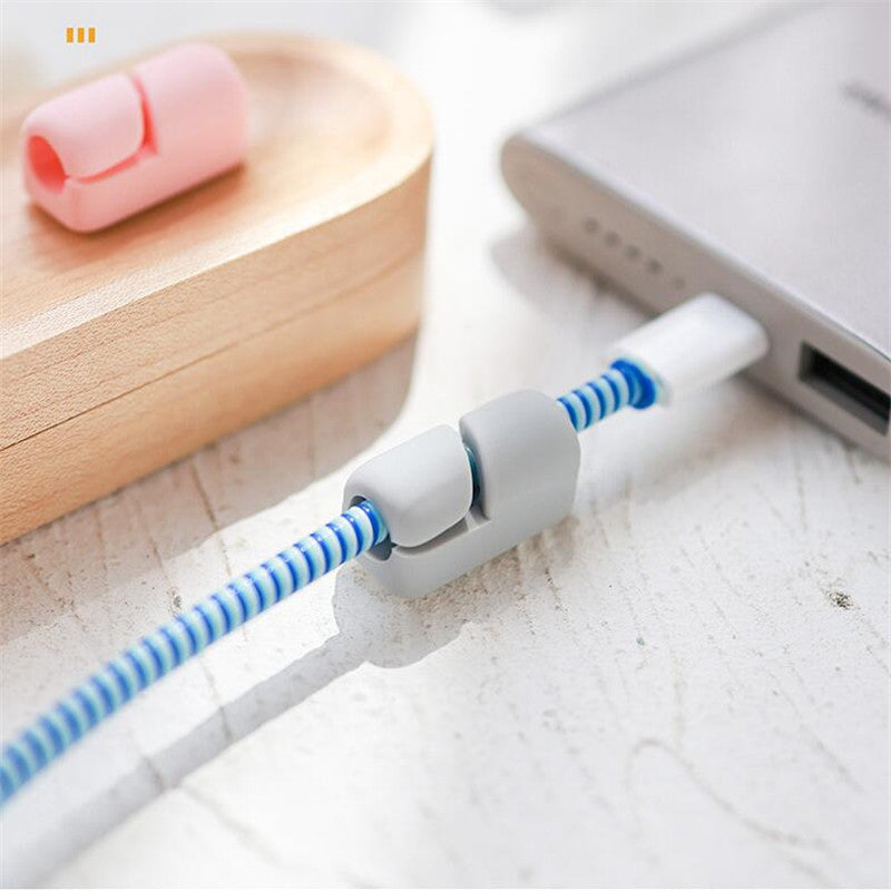 Cable Holder Silicone USB  Cable Organizer Tidy Management Clips Cable Protector