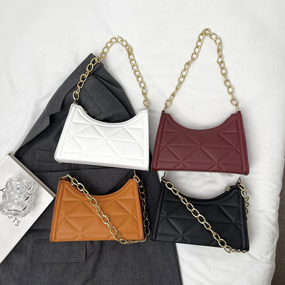 Diamond Retro Textured Bag Women's Chain