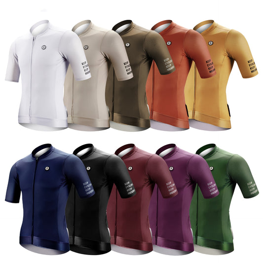 Summer Hot Sale Short-sleeve Cycling Clothes Tops Men's Anti-UV Moisture Wicking Road Bike