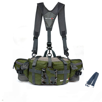 Tactics Waist Bag Men Women Multi function Waterproof Shoulder Bag Outdoor Camping Hiking Riding Travel Sport Kettle Backpack Bag