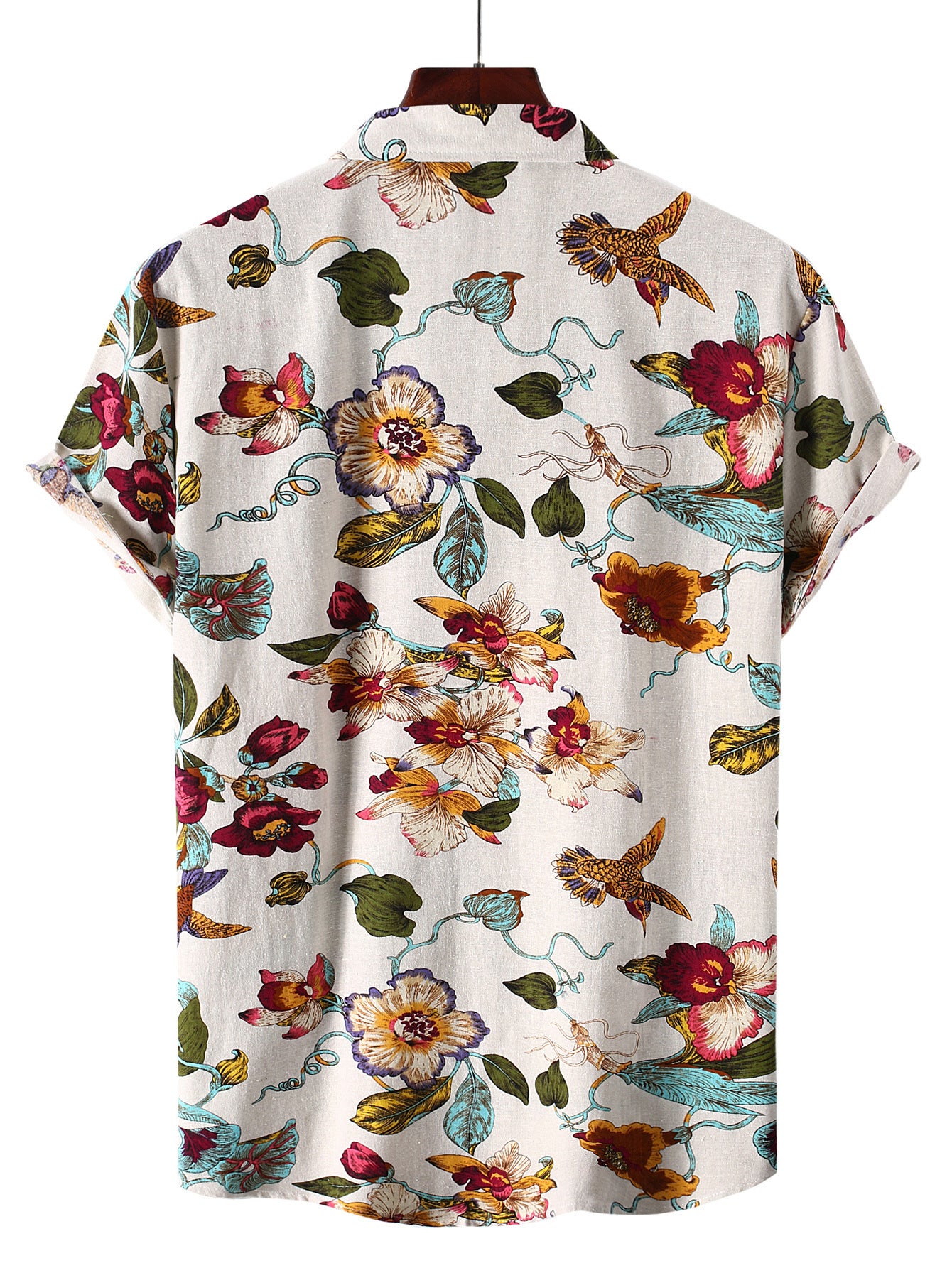 Men's Short Sleeve Floral Shirt Beach Shirt